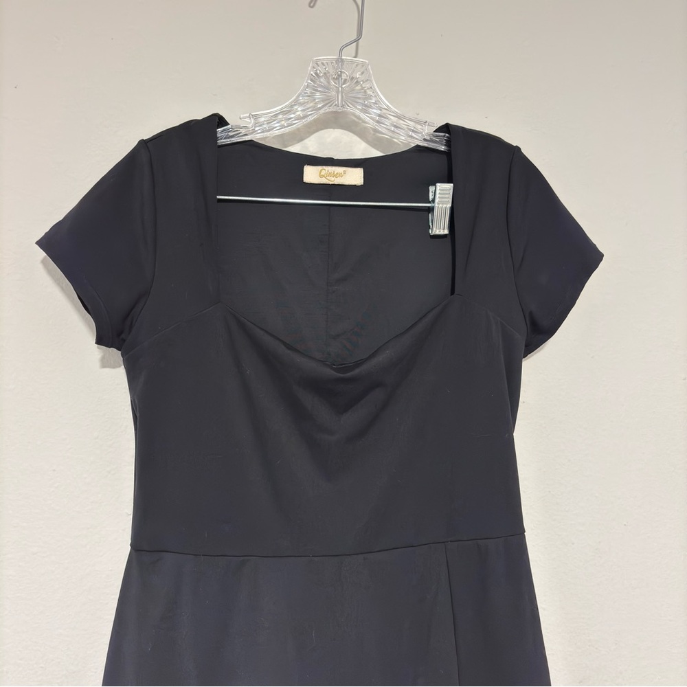 Elegant Black Mini Dress - Picture 7 of 16